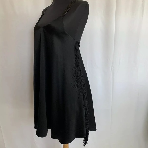 Derek Lam 10 Crosby Black Cocktail Dress w/ Fringe - size 0 Extra Small - Picture 2 of 5